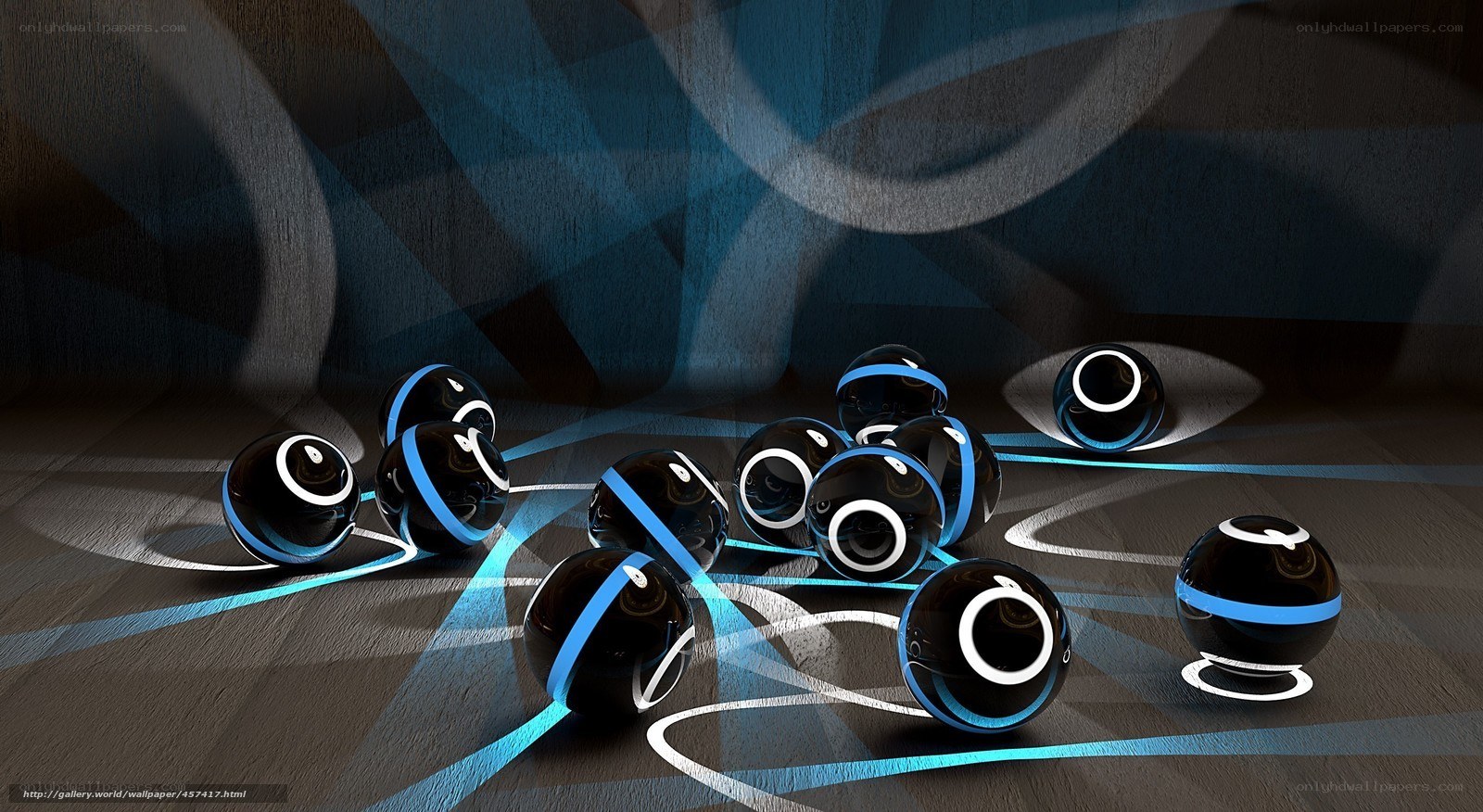 Abstract glowing spheres