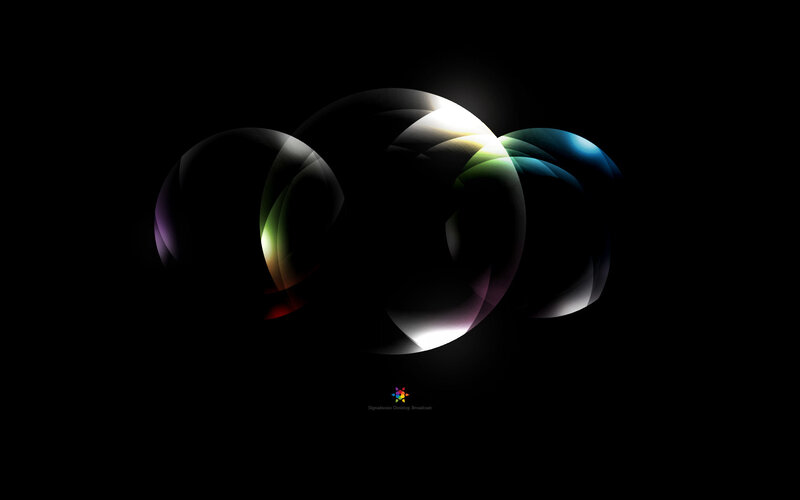 abstract glowing spheres