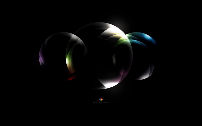 Abstract Glowing Spheres — Black, Dramatic, Digital Art