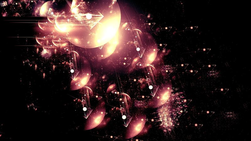 Abstract Glowing Spheres — Black