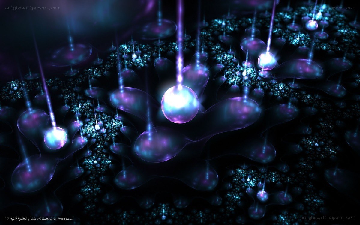 Abstract glowing spheres