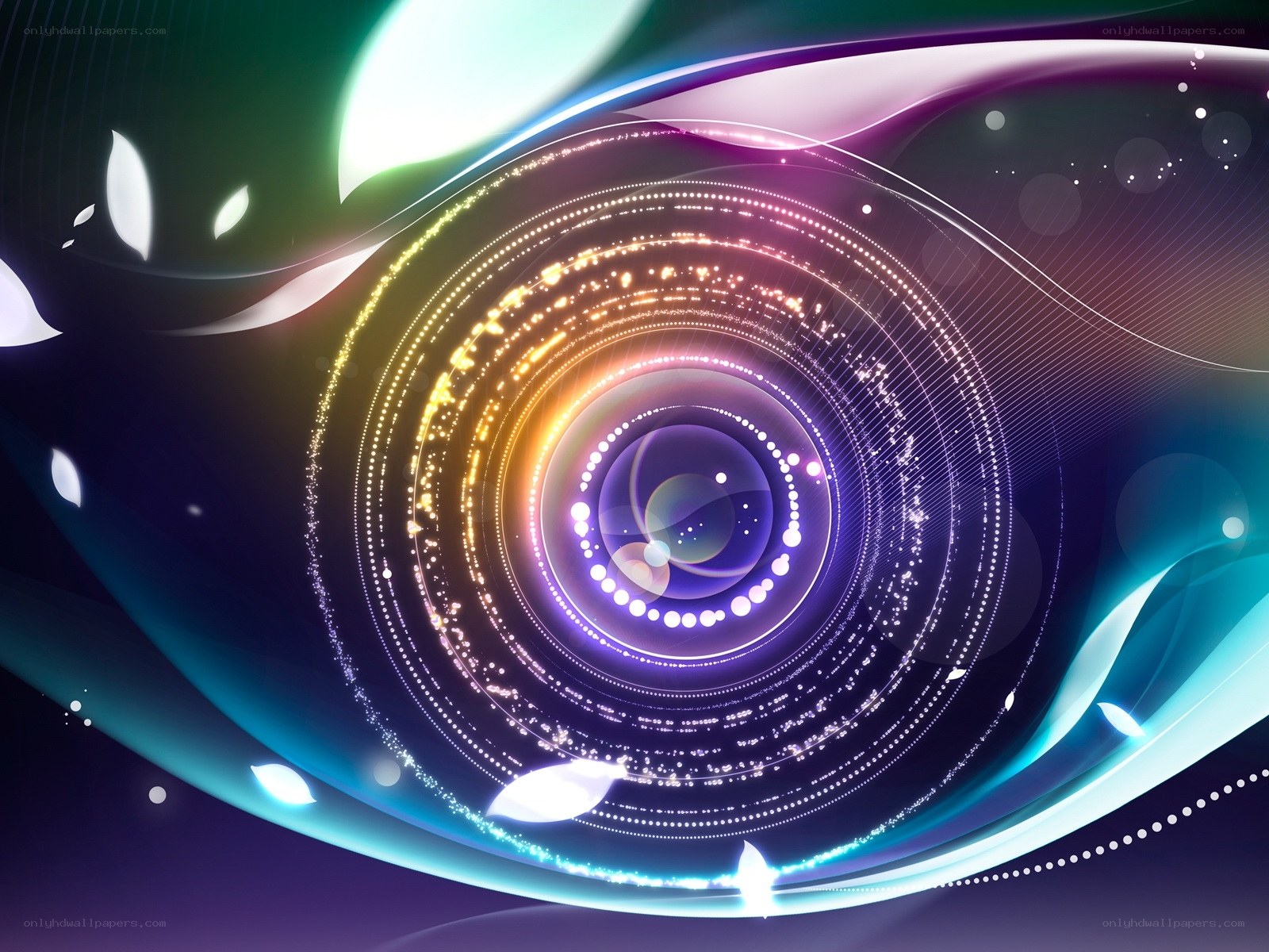 Abstract glowing spiral design