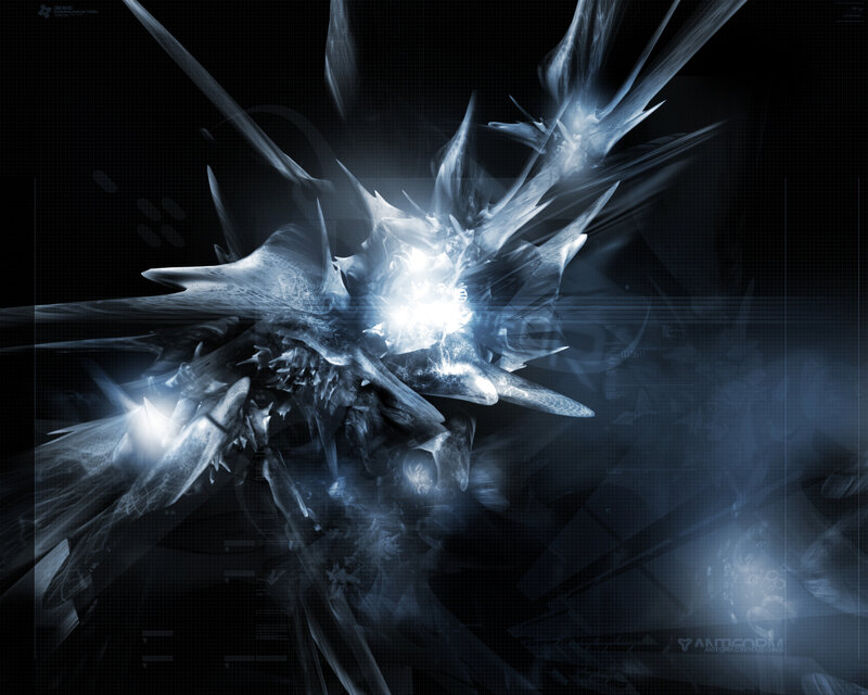 Abstract Glowing Structure — Black