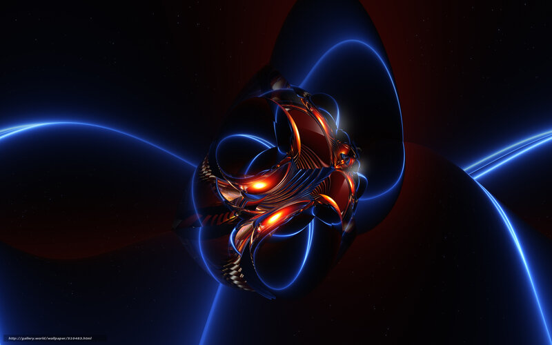 Abstract Glowing Structure — Blue