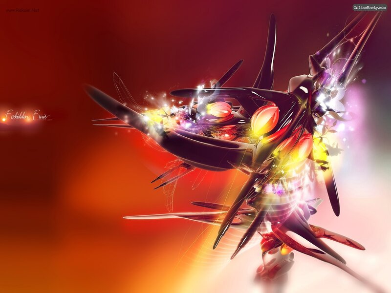 Abstract Glowing Structure — Red
