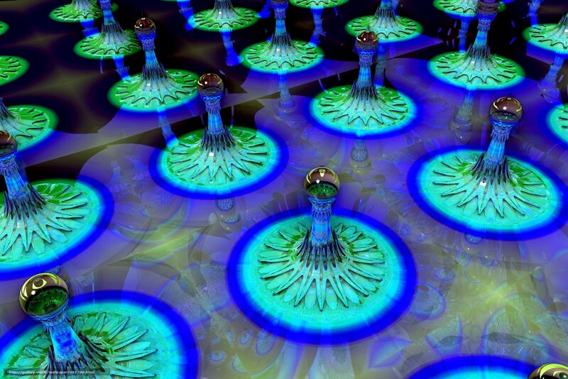 Abstract glowing structures