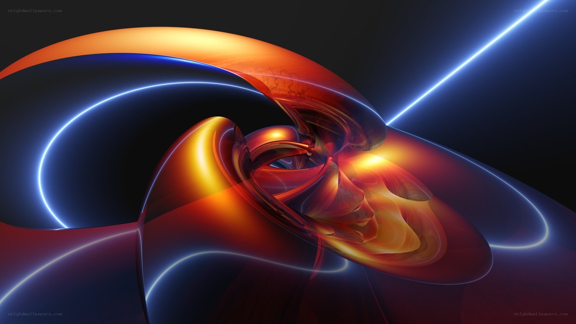 Abstract glowing swirls