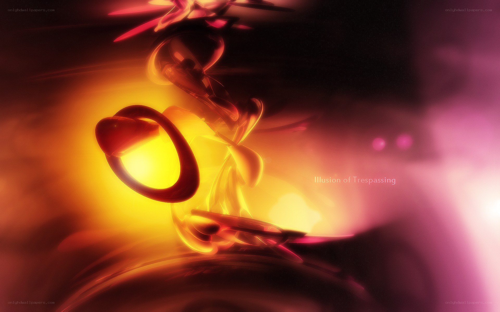 Abstract glowing swirls