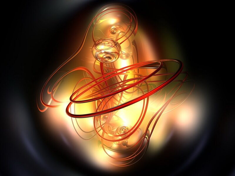 Abstract Glowing Swirls — Red, Dramatic