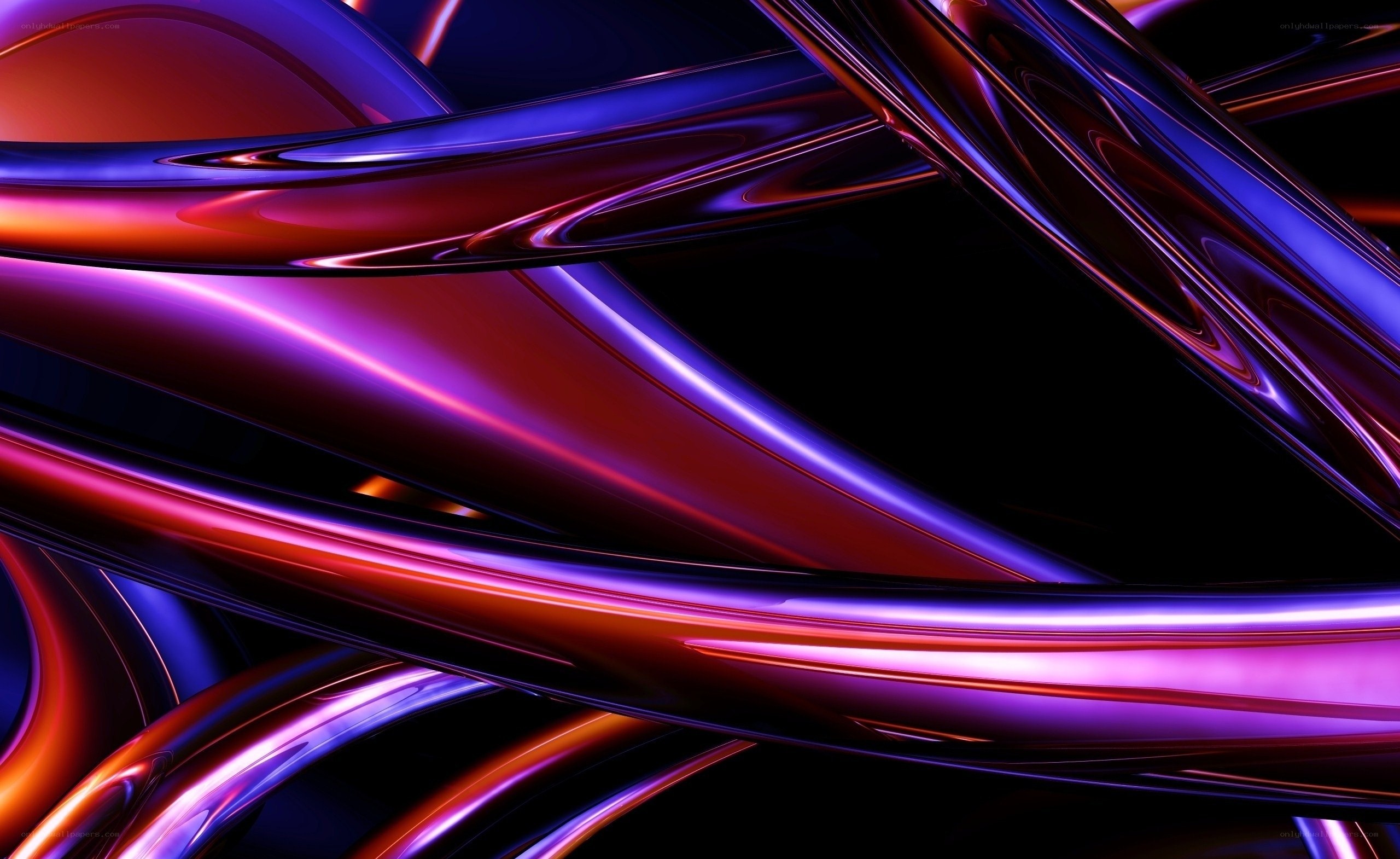 Abstract glowing tubes