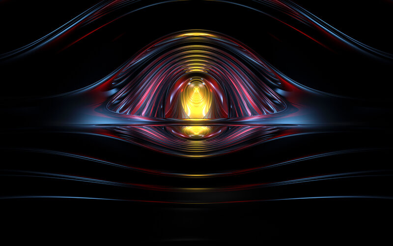 Abstract glowing tunnel
