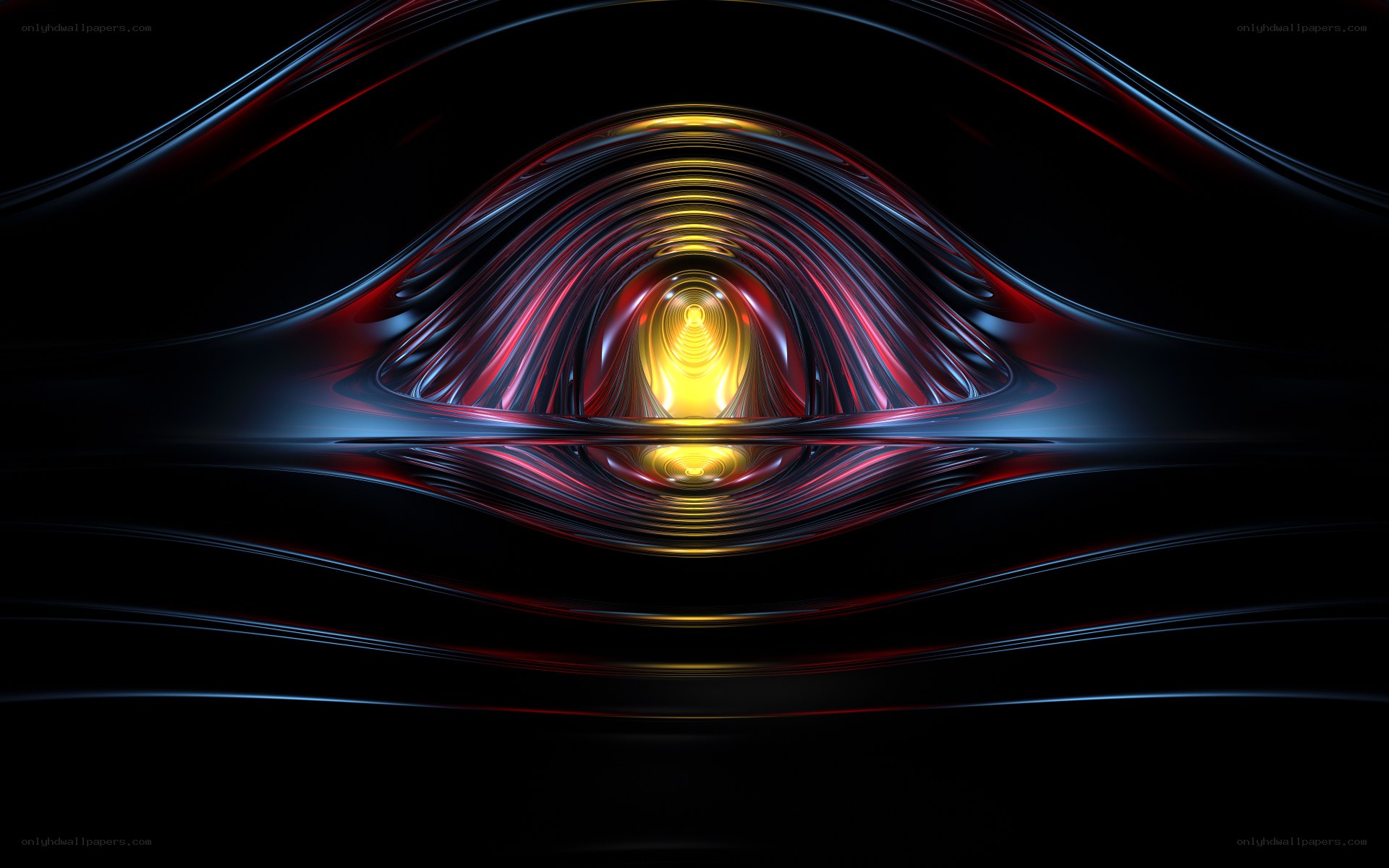 Abstract glowing tunnel