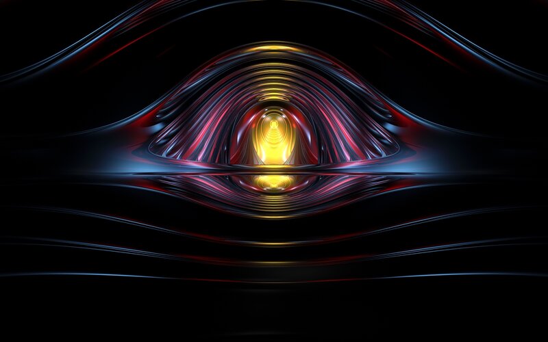 Abstract glowing tunnel