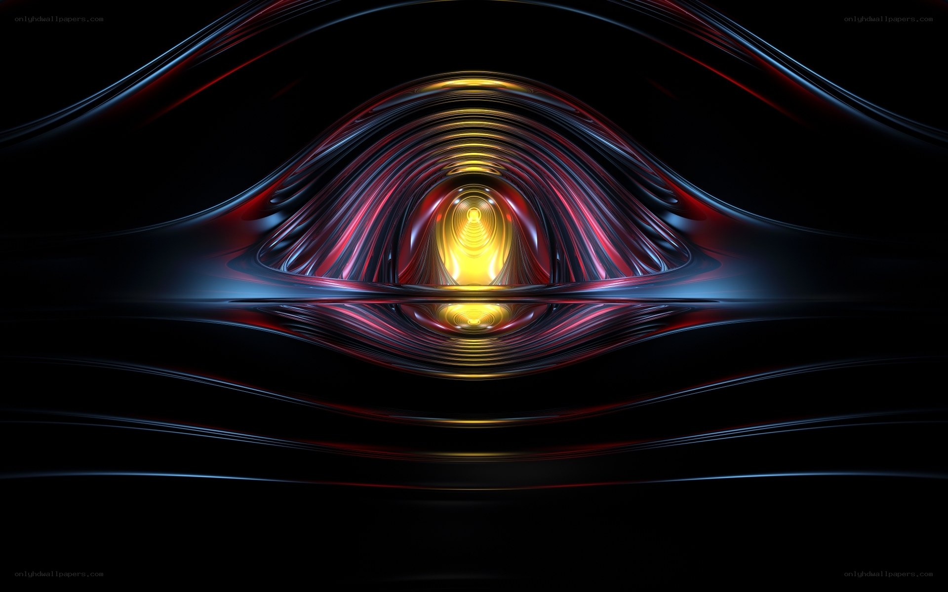 Abstract glowing tunnel