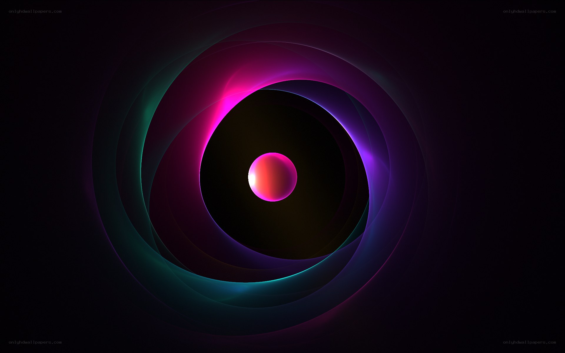 Abstract glowing vortex