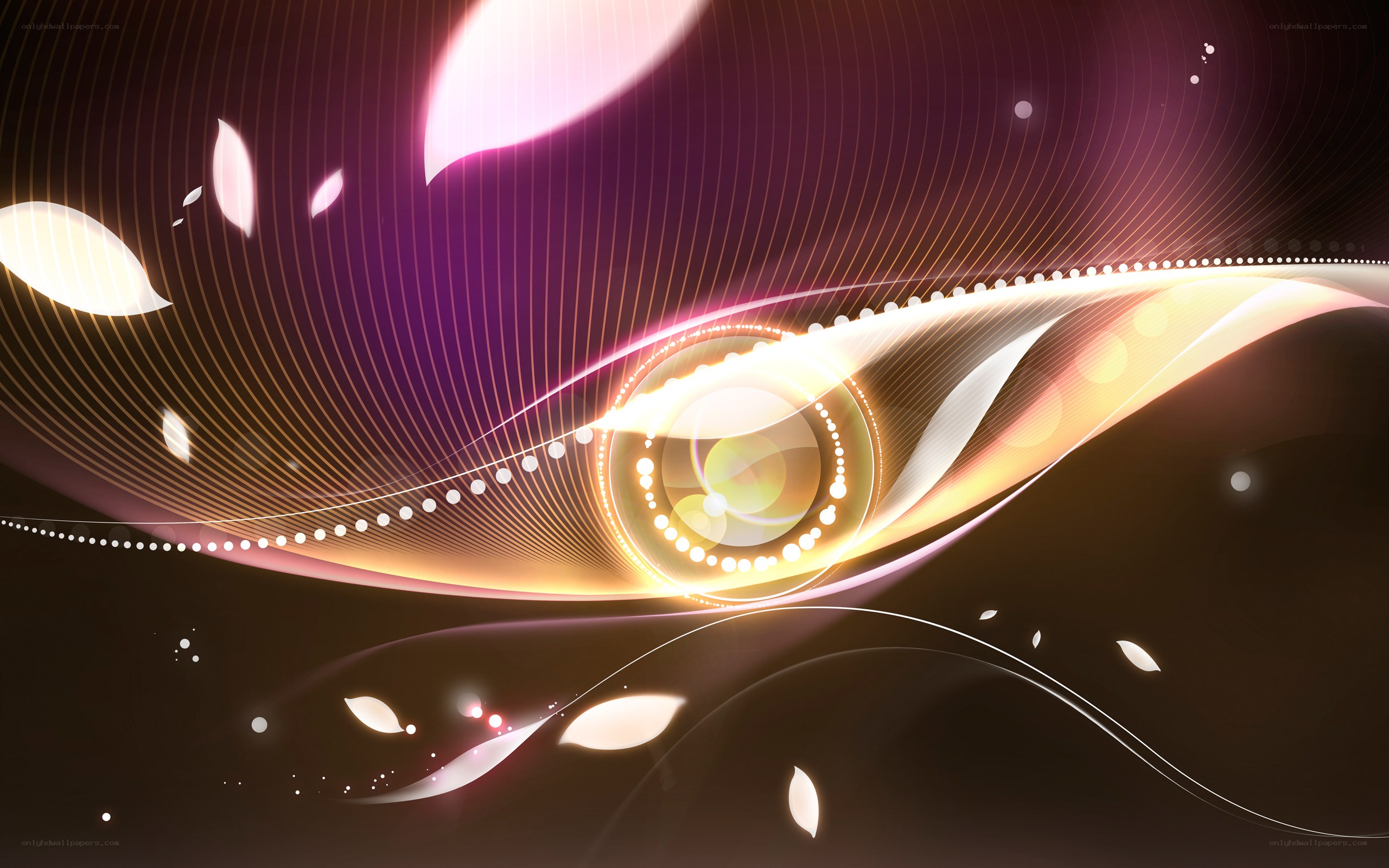 Abstract glowing wave design