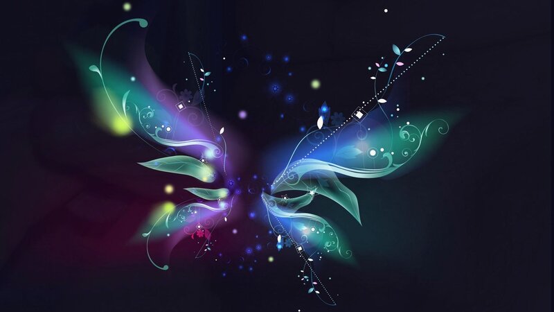 Abstract Glowing Wings