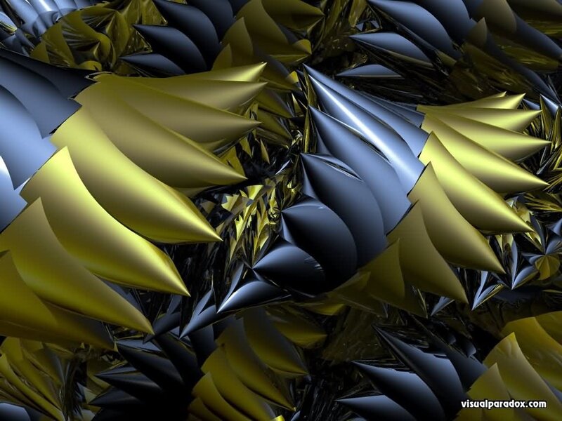 Abstract golden and black fractal