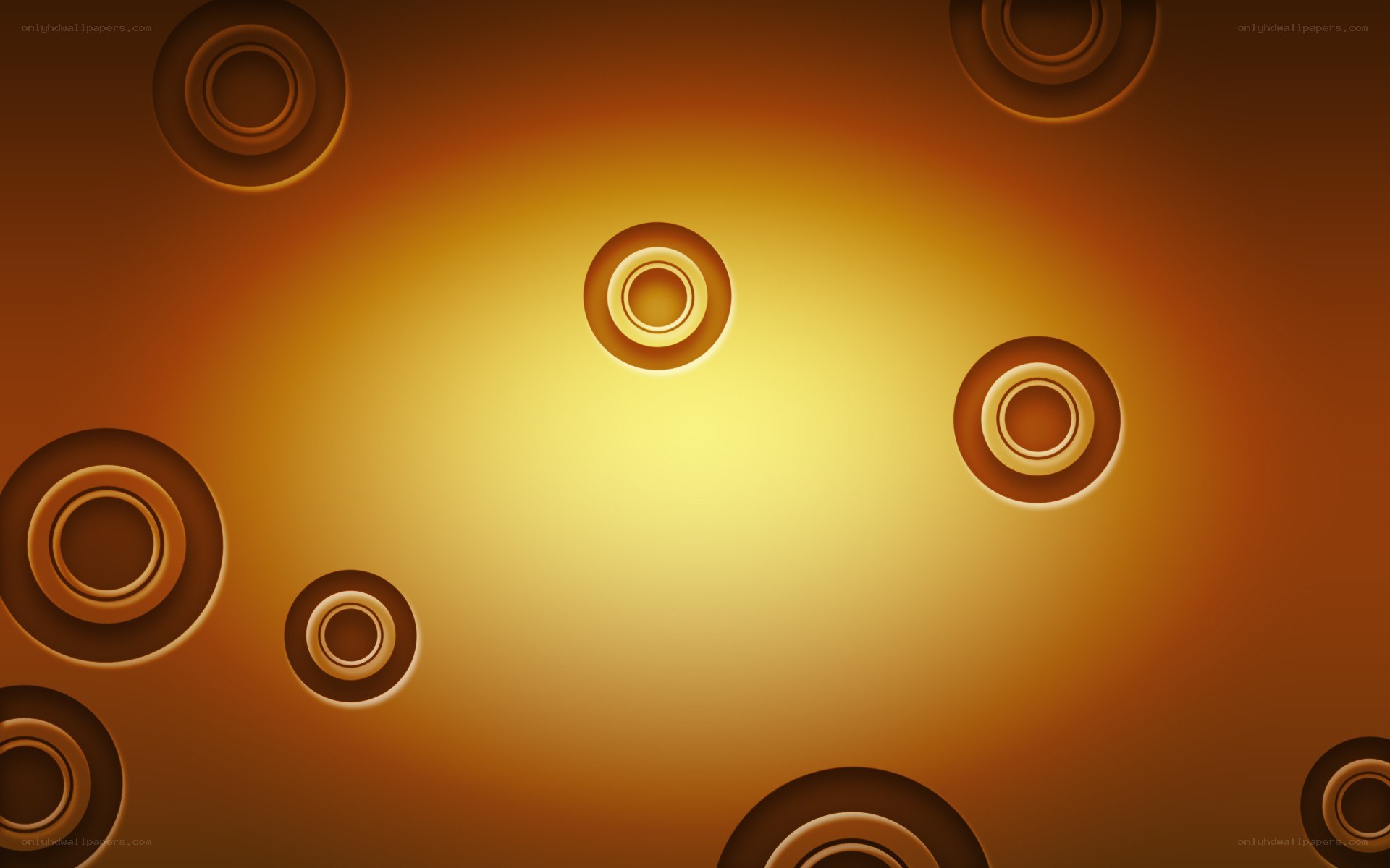 abstract golden circles