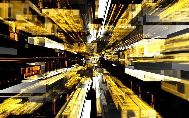 Abstract golden cityscape