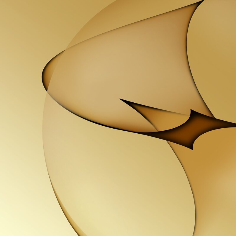 Abstract Golden Curves — Gold, Calm