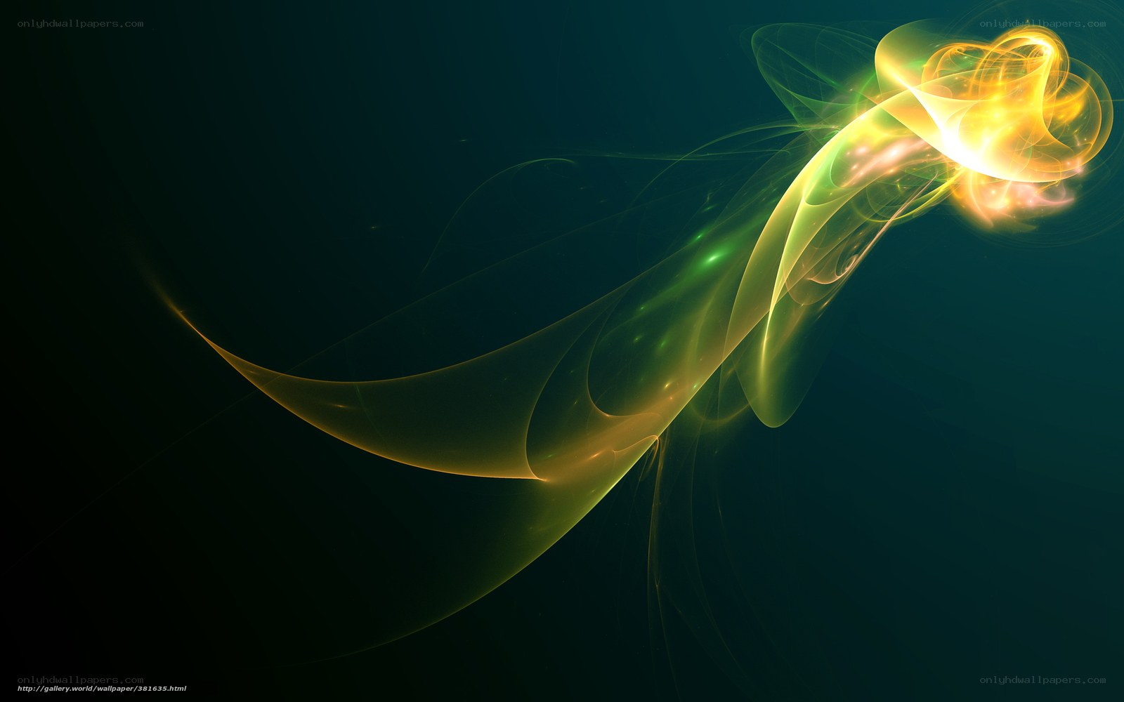 Abstract golden energy flow