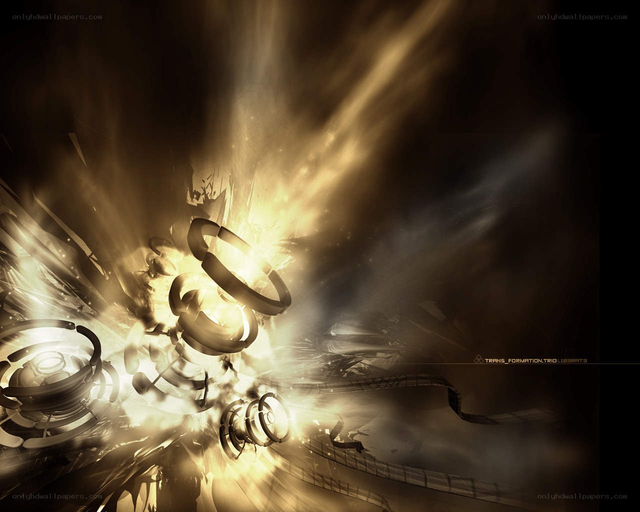 Abstract golden energy formation