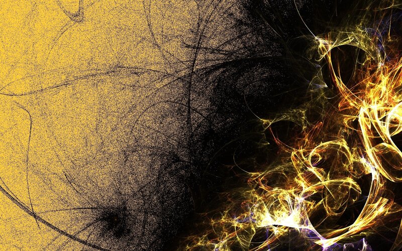 Abstract golden energy swirl