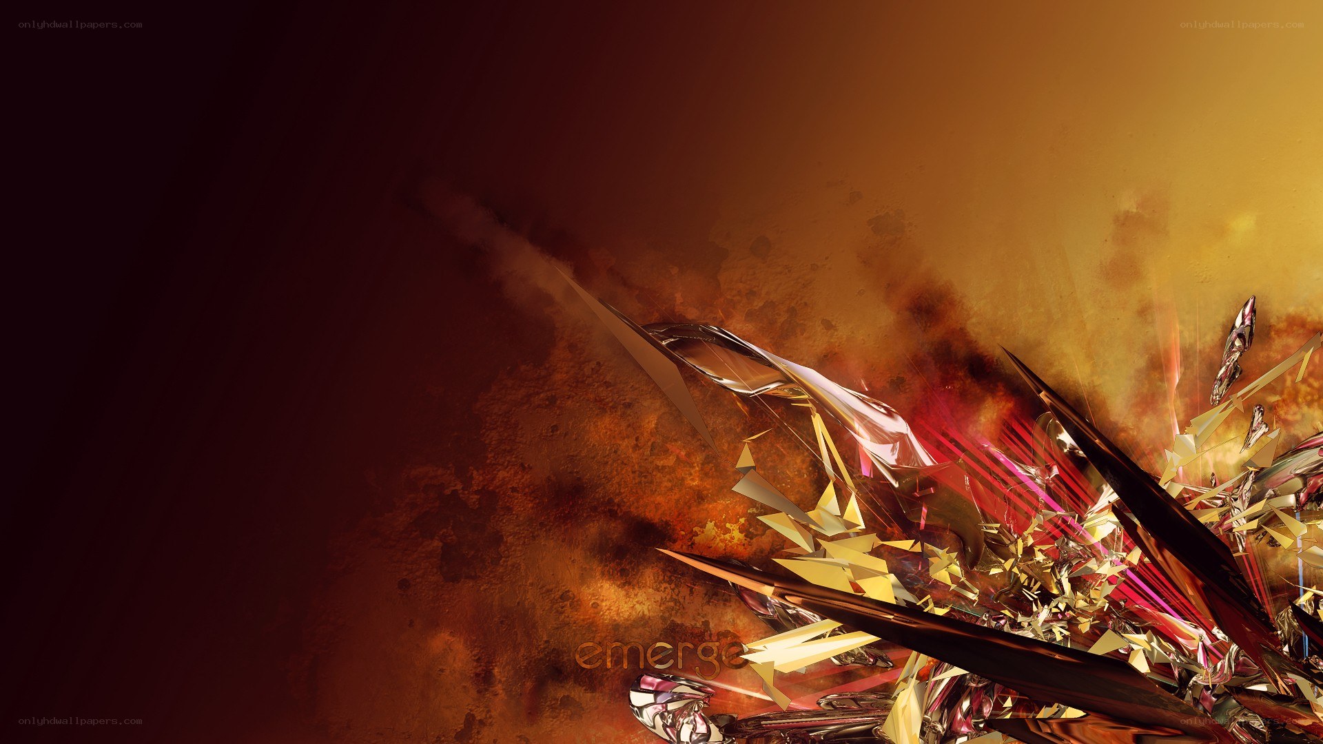 abstract golden explosion
