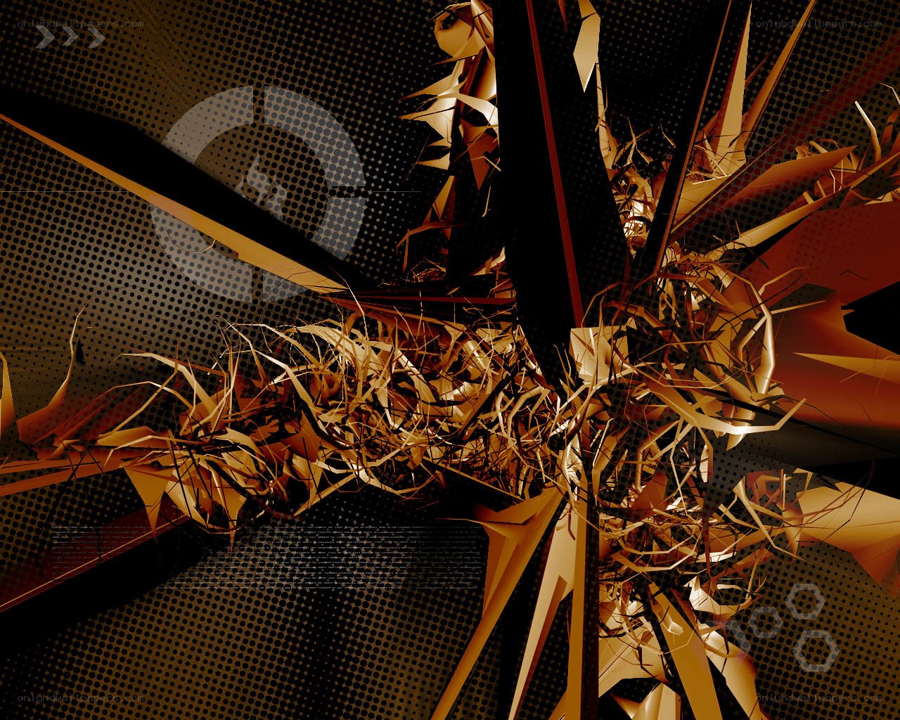 abstract golden explosion