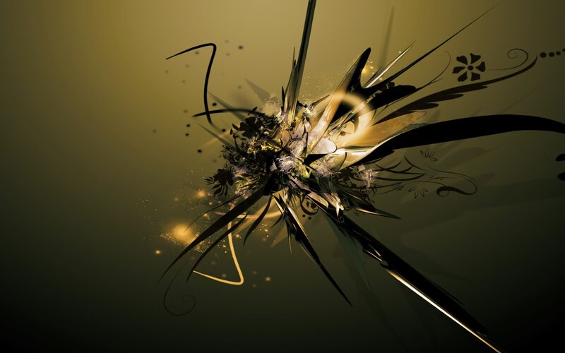 abstract golden explosion art