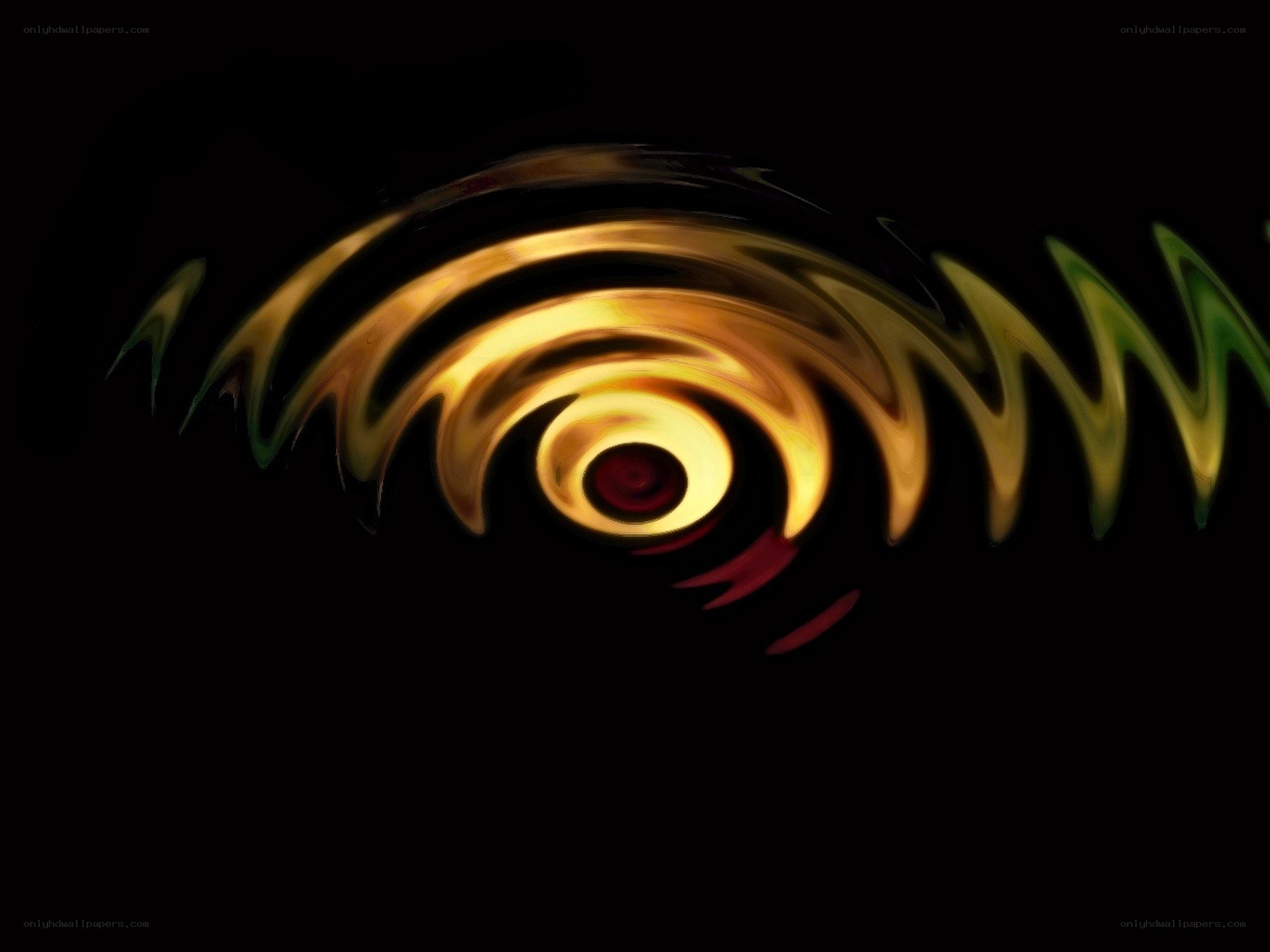 Abstract golden eye swirl