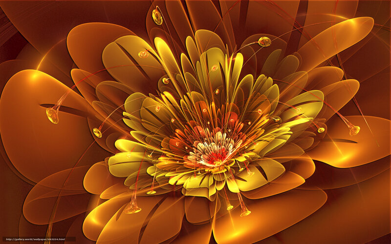 Abstract Golden Flower — Gold