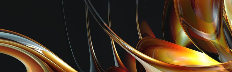 Abstract golden flowing lines