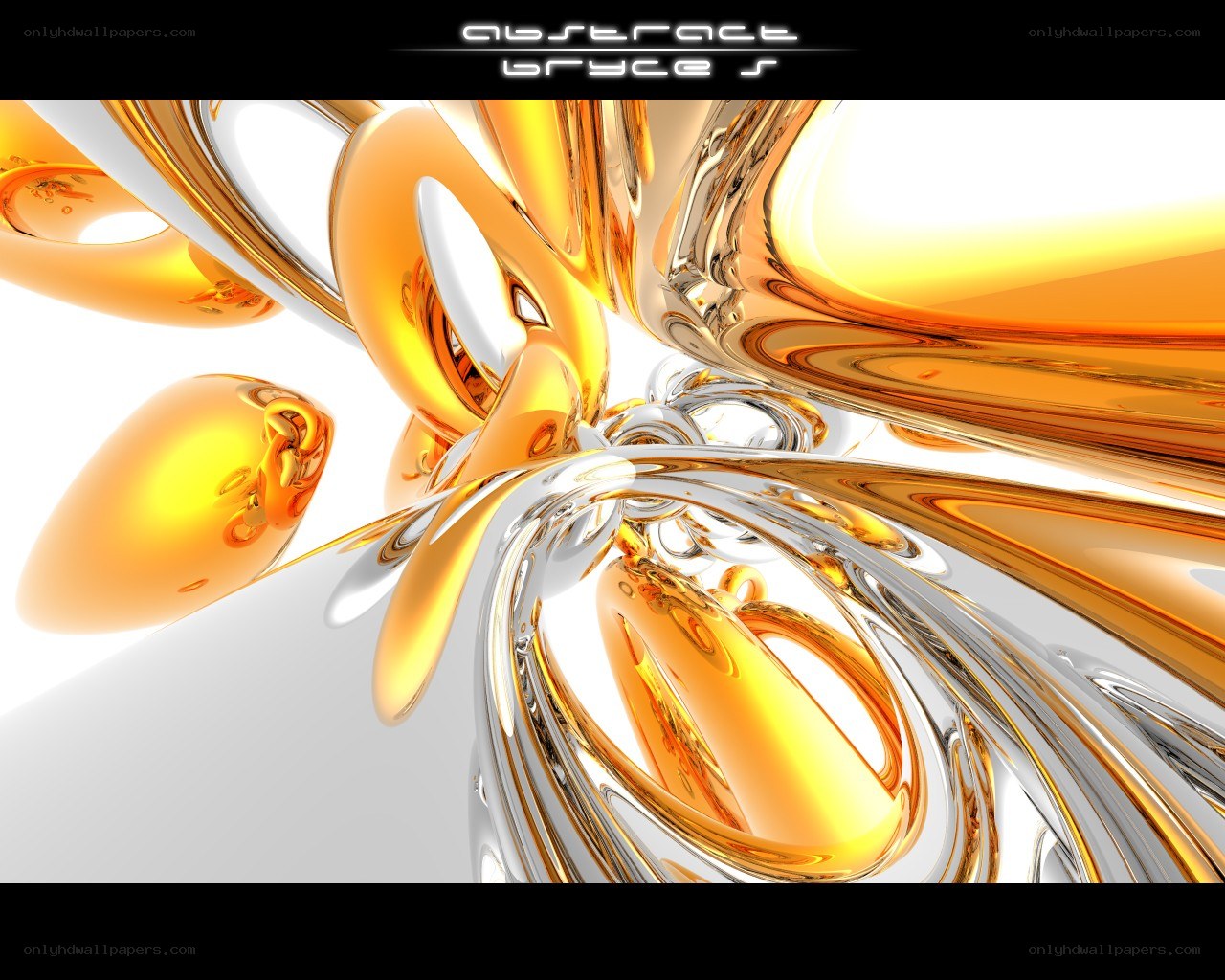 Abstract golden fluid forms