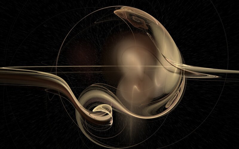 Abstract golden fluid motion