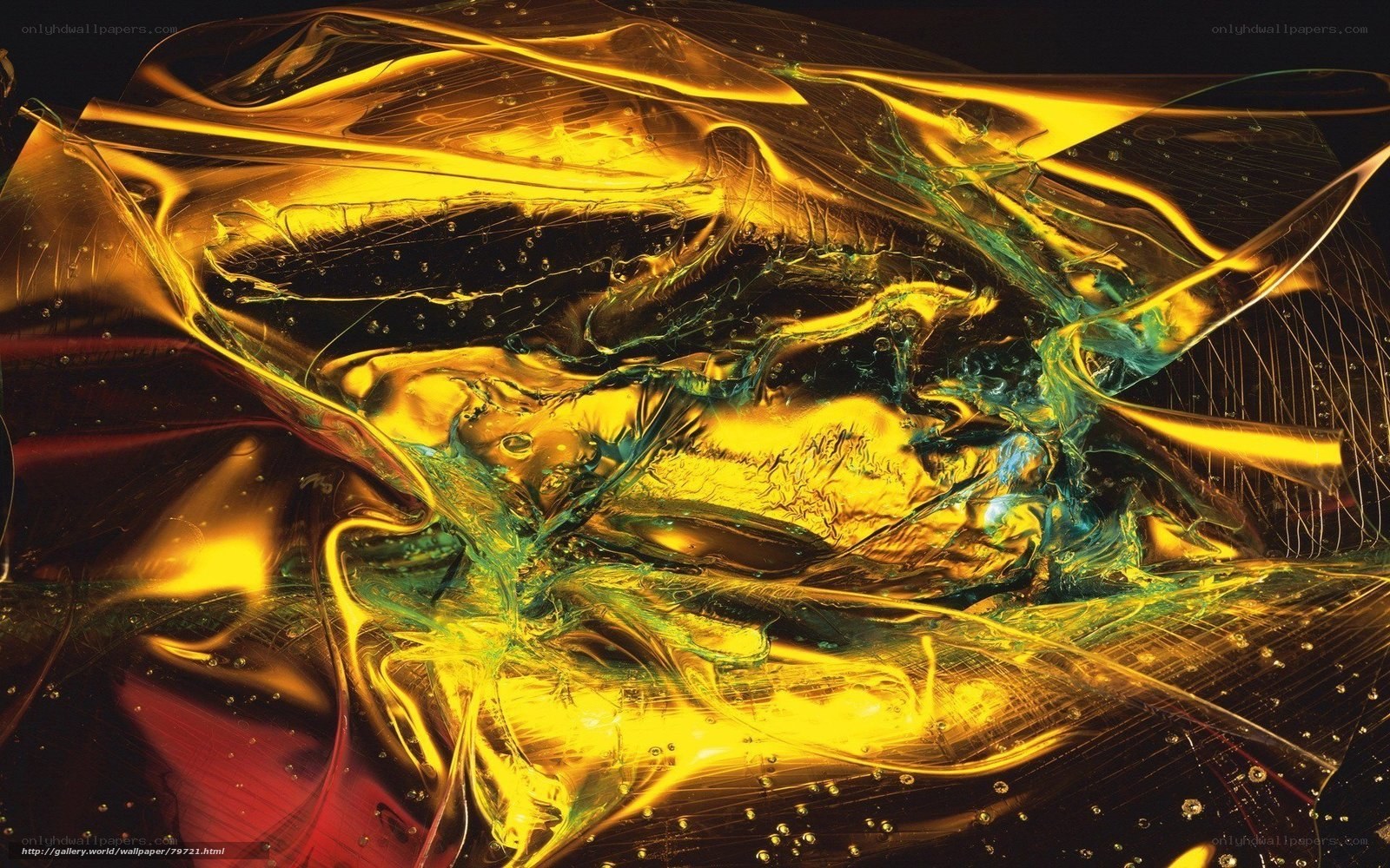 Abstract golden fluid motion