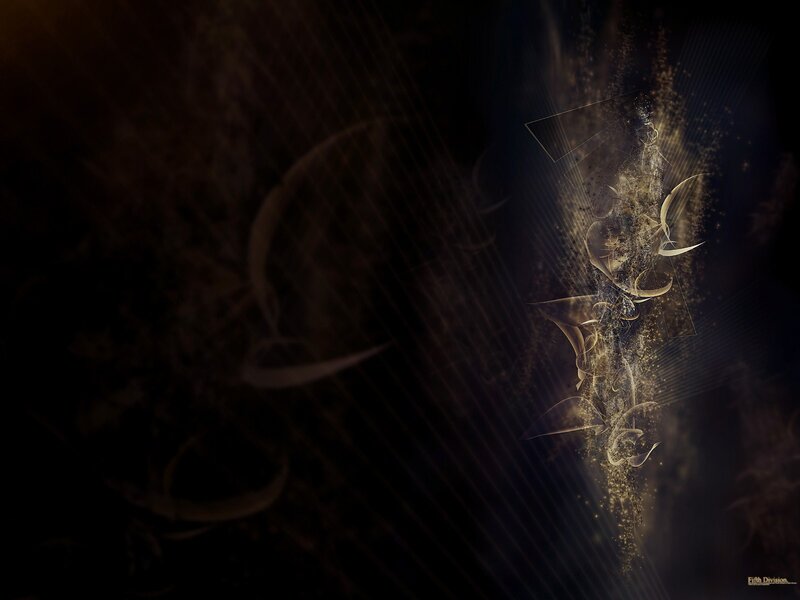 abstract golden fractal art