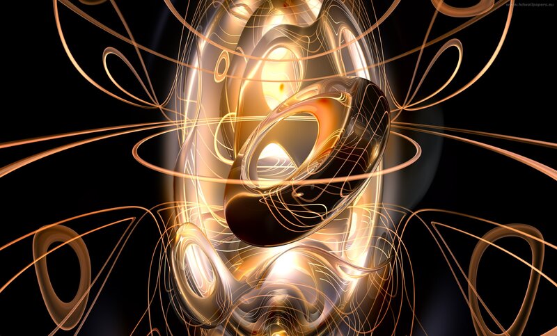 Abstract golden fractal art