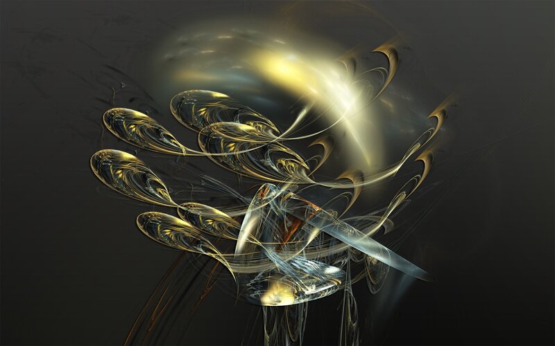 Abstract golden fractal art