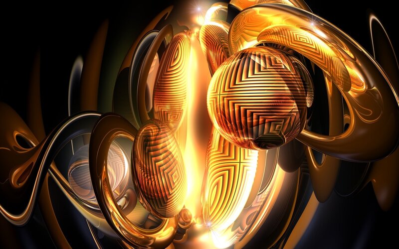 Abstract golden fractal art