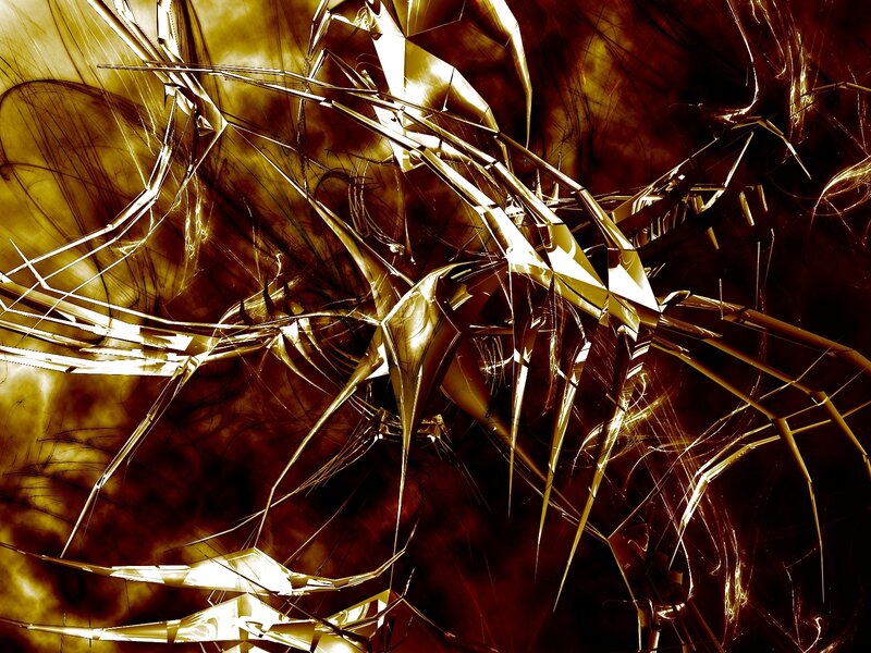 Abstract golden fractal art