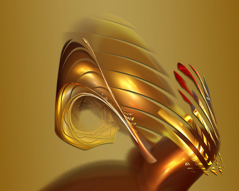 Abstract golden fractal art