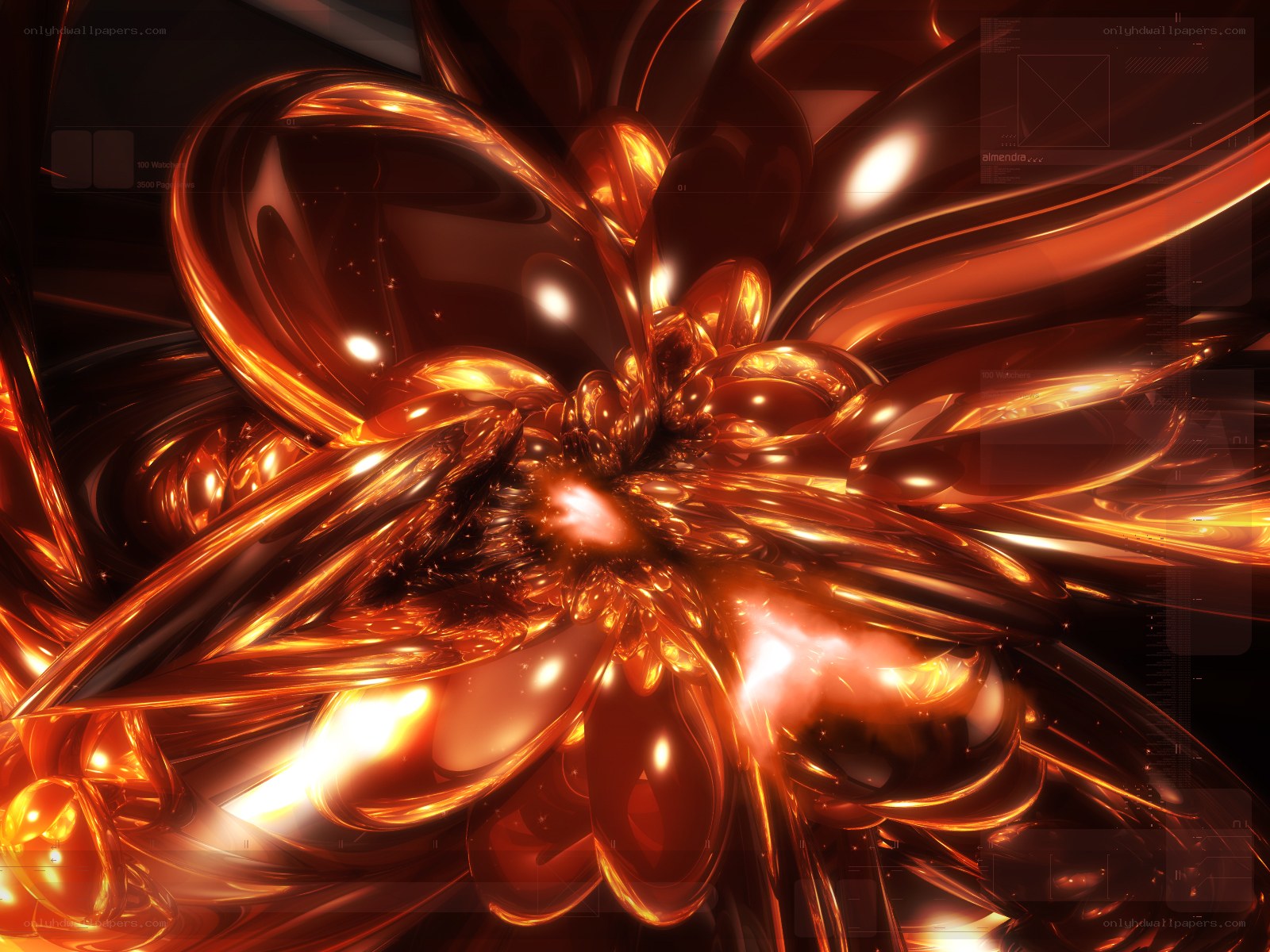 Abstract golden fractal design