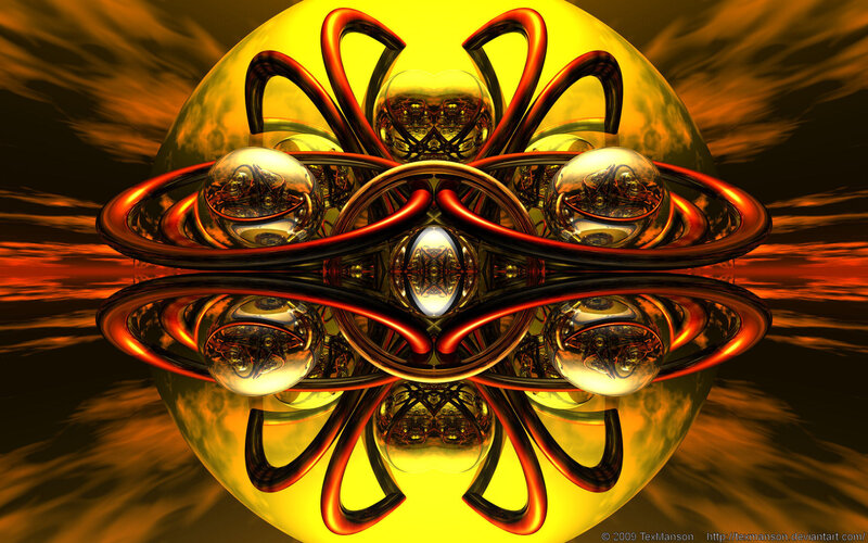Abstract golden fractal design