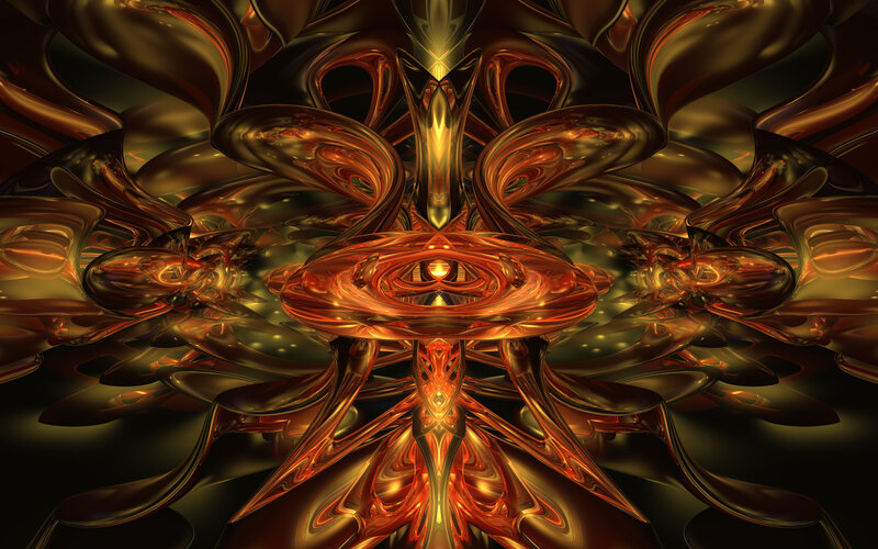 Abstract golden fractal design