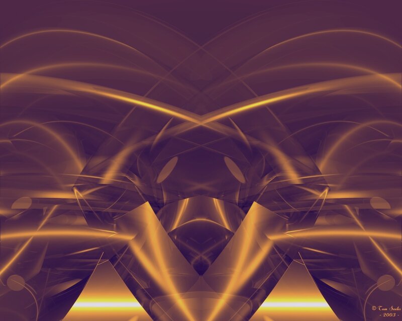 Abstract Golden Fractal Design — Gold