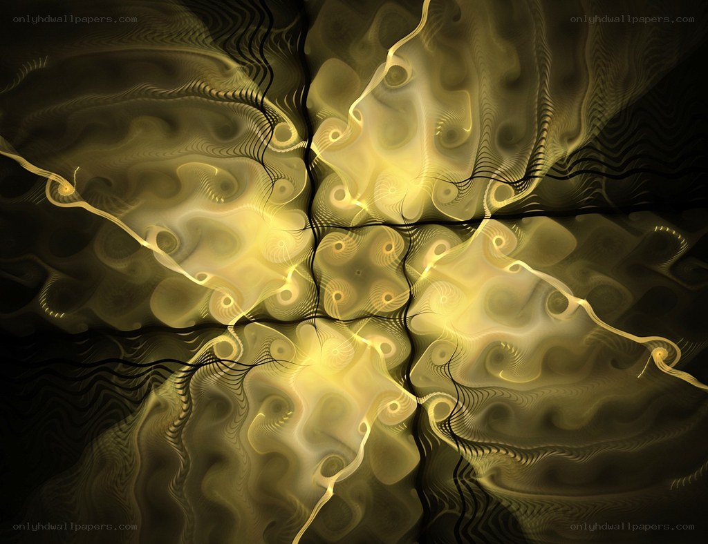 Abstract golden fractal pattern