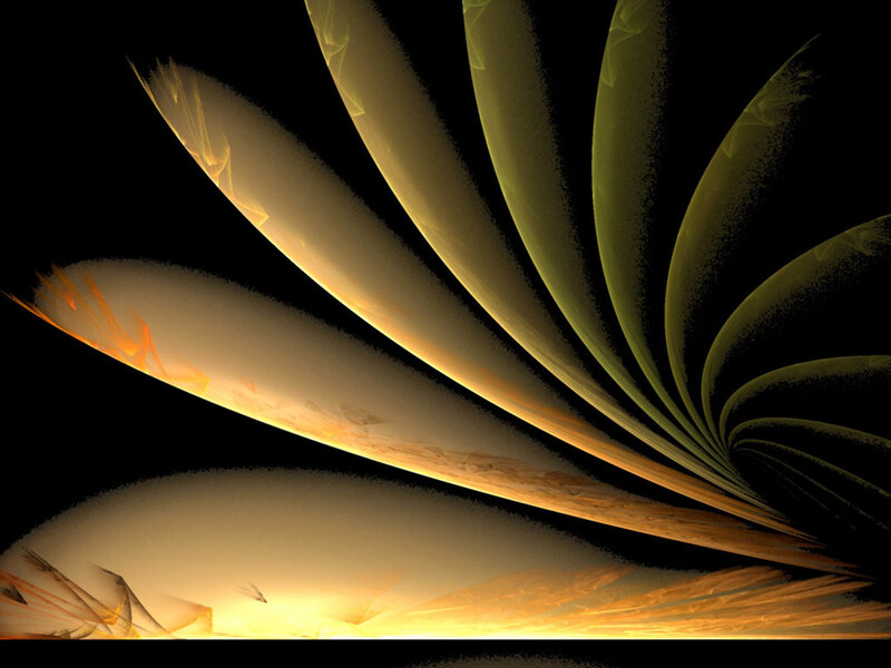 Abstract golden fractal spiral
