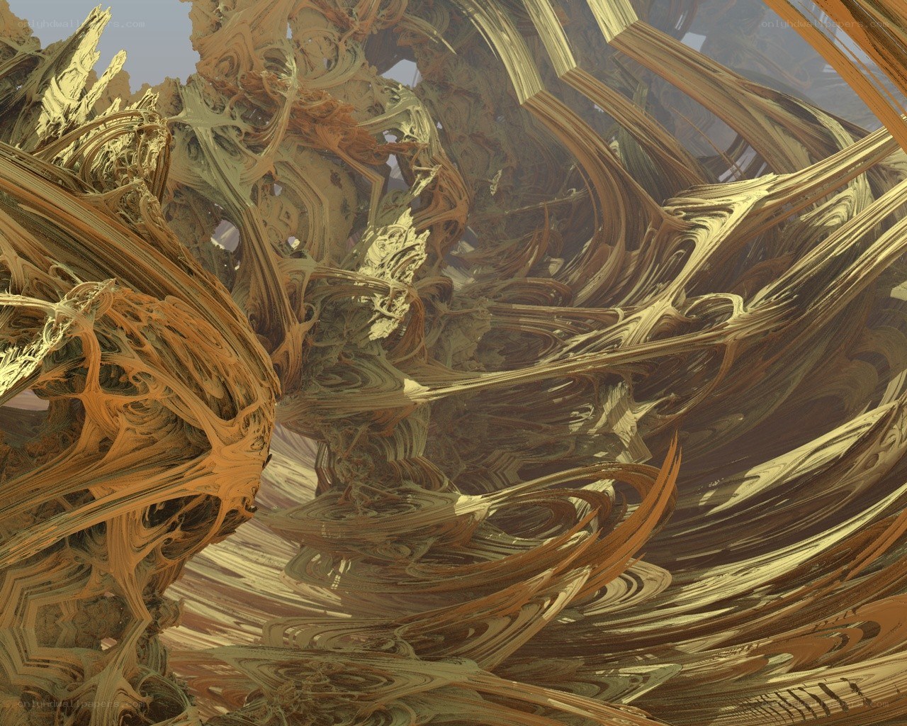 abstract golden fractal structure